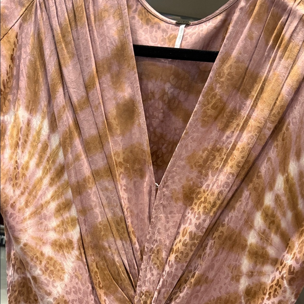 Bohemian Tie-Dye Maxi Dress in Pink and Cream - Picture 5 of 5